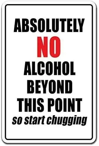 Absolutely No Alcohol Novelty Metal Sign Home Cafe Bar Pub Retro Wall Decoration Man Cave 12X16 inch
Absolutely No Alcohol Novelty Metal Sign Home Cafe Bar Pub Retro Wall Decoration Man Cave 12X16 inch