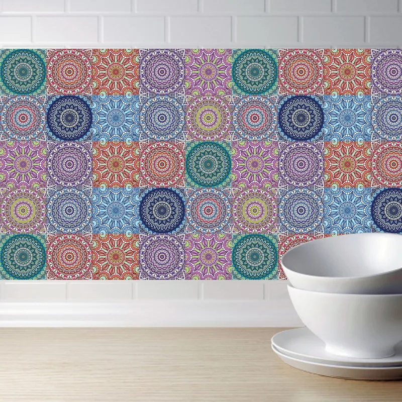 Self-adhesive Mandala Style Tile Wall Sticker PVC Oil-proof Waterproof for Home Living Room Bedroom Kitchen Bathroom 20x100cm
Self-adhesive Mandala Style Tile Wall Sticker PVC Oil-proof Waterproof for Home Living Room Bedroom Kitchen Bathroom 20x100cm