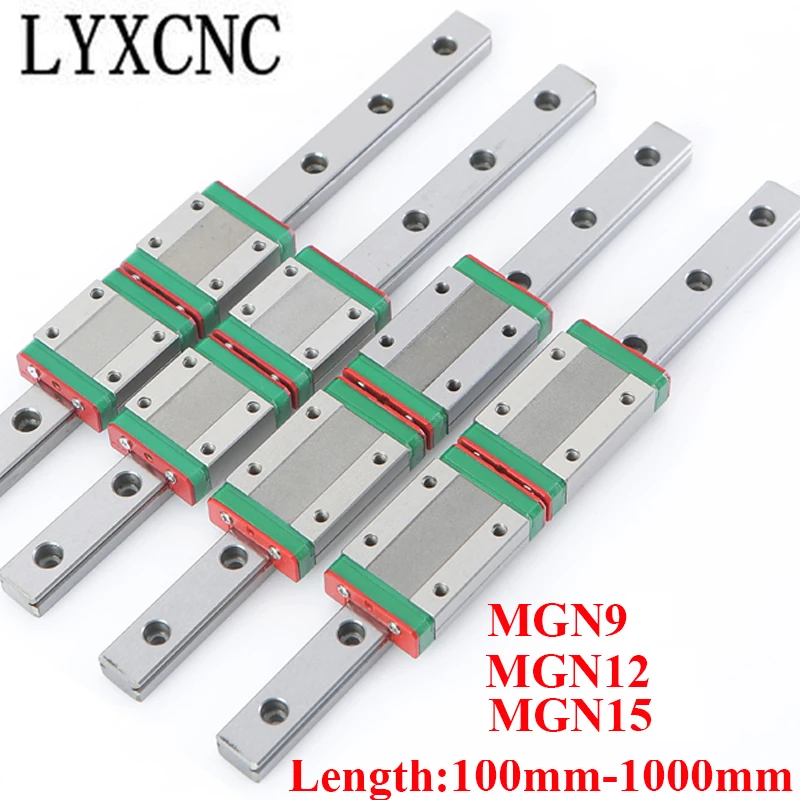 MGN MGN9 MGN12 MGN15 L100 200 500 600 800mm Miniature Linear Rail Slide 1pc MGN9 Guide And 1pc MGN9H Carriage For CNC 3D Printer
MGN MGN9 MGN12 MGN15 L100 200 500 600 800mm Miniature Linear Rail Slide 1pc MGN9 Guide And 1pc MGN9H Carriage For CNC 3D Printer