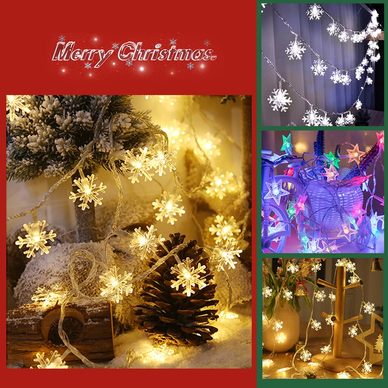2M 5M 10M Snowflake Wind LED Fairy String Light Battery USB 220V 110V Operation Wedding Christmas Outdoor Room Garland Decoratio
2M 5M 10M Snowflake Wind LED Fairy String Light Battery USB 220V 110V Operation Wedding Christmas Outdoor Room Garland Decoratio
