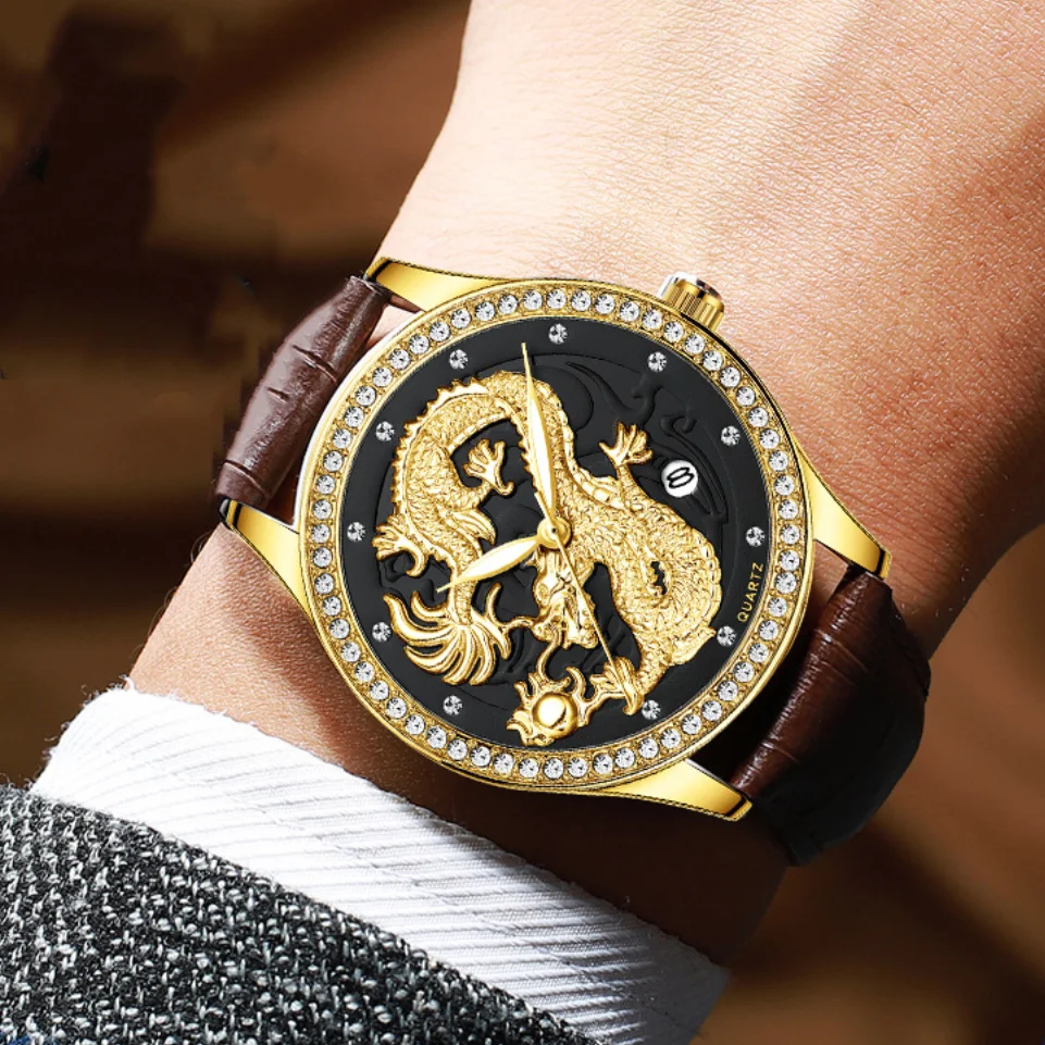 FNGEEN Coated Glass Mirror Business Watch for Unisex Waterproof Quartz Golden Man's Wristwatch Luminous
FNGEEN Coated Glass Mirror Business Watch for Unisex Waterproof Quartz Golden Man's Wristwatch Luminous