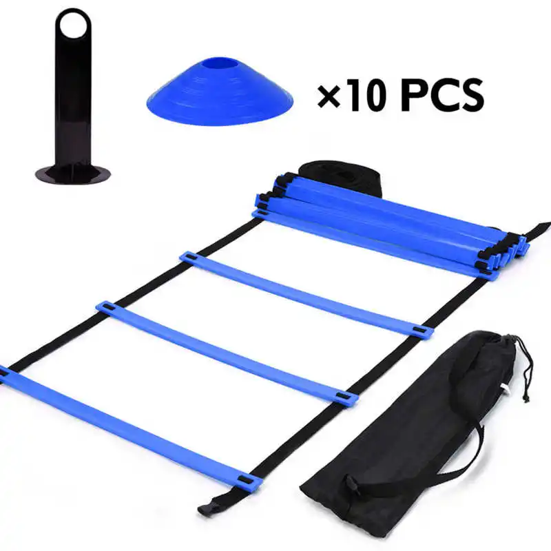 Soccer Football Speed Ladder League Speed Agile Train Kit 19Ft Flat Ladder + 10pcs Disc Cones for Athletic Speed Training
Soccer Football Speed Ladder League Speed Agile Train Kit 19Ft Flat Ladder + 10pcs Disc Cones for Athletic Speed Training