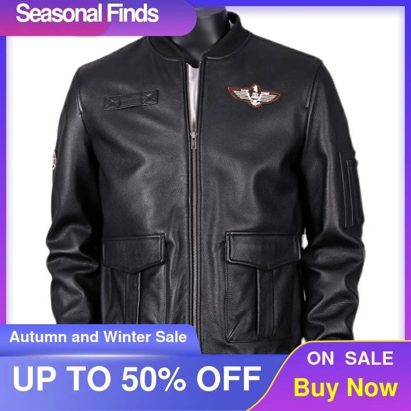 Black 2021 Genuine Leather Jacket Men Casual Style Plus Size 5XL Real Natural Cowhide Autumn Slim Fit Short Young Male Coat
Black 2021 Genuine Leather Jacket Men Casual Style Plus Size 5XL Real Natural Cowhide Autumn Slim Fit Short Young Male Coat