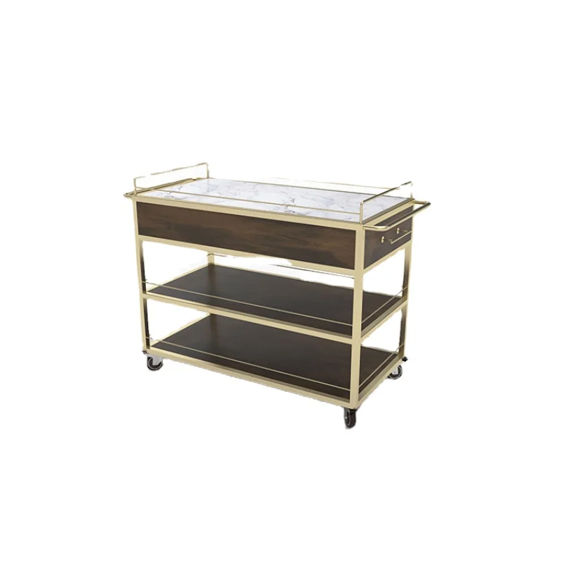 Factory direct sell quick home kitchen metal gold service trolley for cake
Factory direct sell quick home kitchen metal gold service trolley for cake