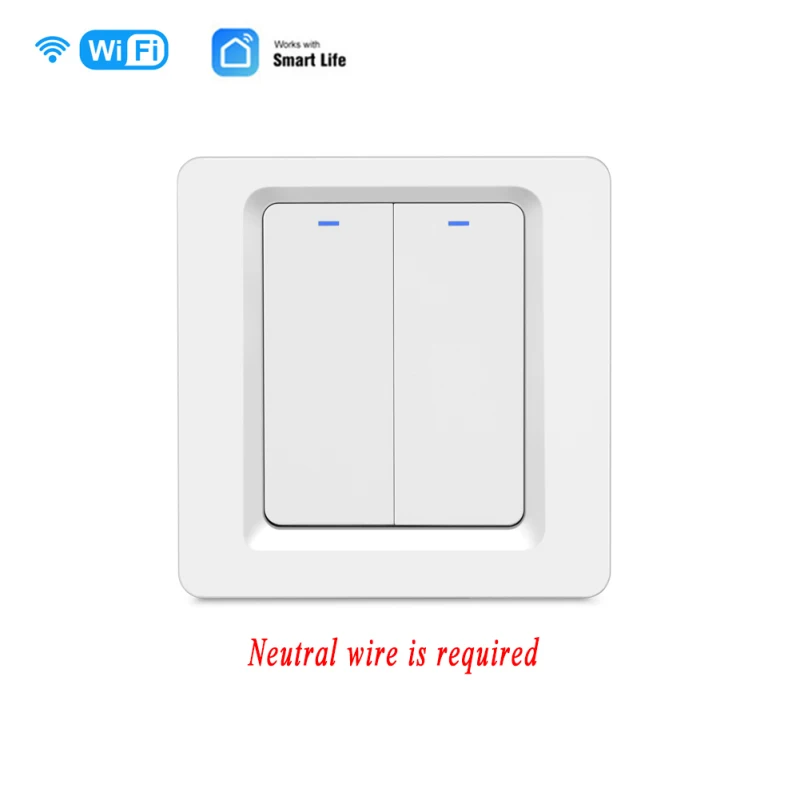 For Alexa Google Home Smart Home Button Switch WiFi Phone Tuya Smart APP Remote Control 1/2/3 Gangs Neutral Switch
For Alexa Google Home Smart Home Button Switch WiFi Phone Tuya Smart APP Remote Control 1/2/3 Gangs Neutral Switch