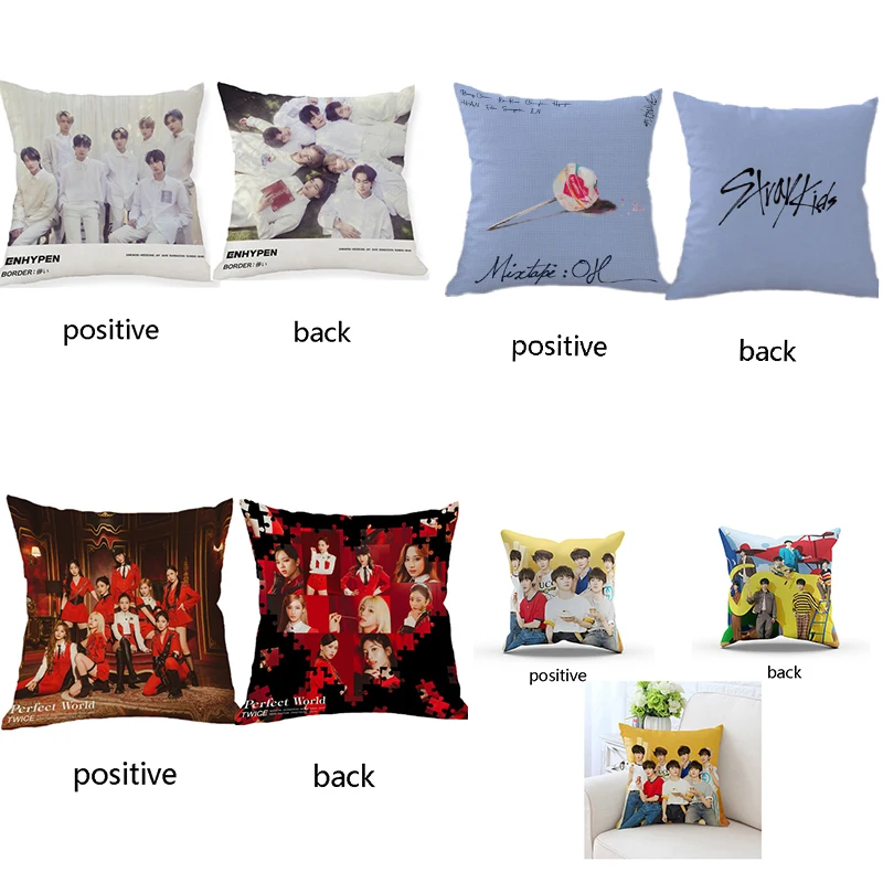 KPOP ENHYPEN Stray Kids TWICE TNT New Album Pillowcase Double Sides Pillow Plush Cushion Car Sofa Decoration Fans Collection G47
KPOP ENHYPEN Stray Kids TWICE TNT New Album Pillowcase Double Sides Pillow Plush Cushion Car Sofa Decoration Fans Collection G47