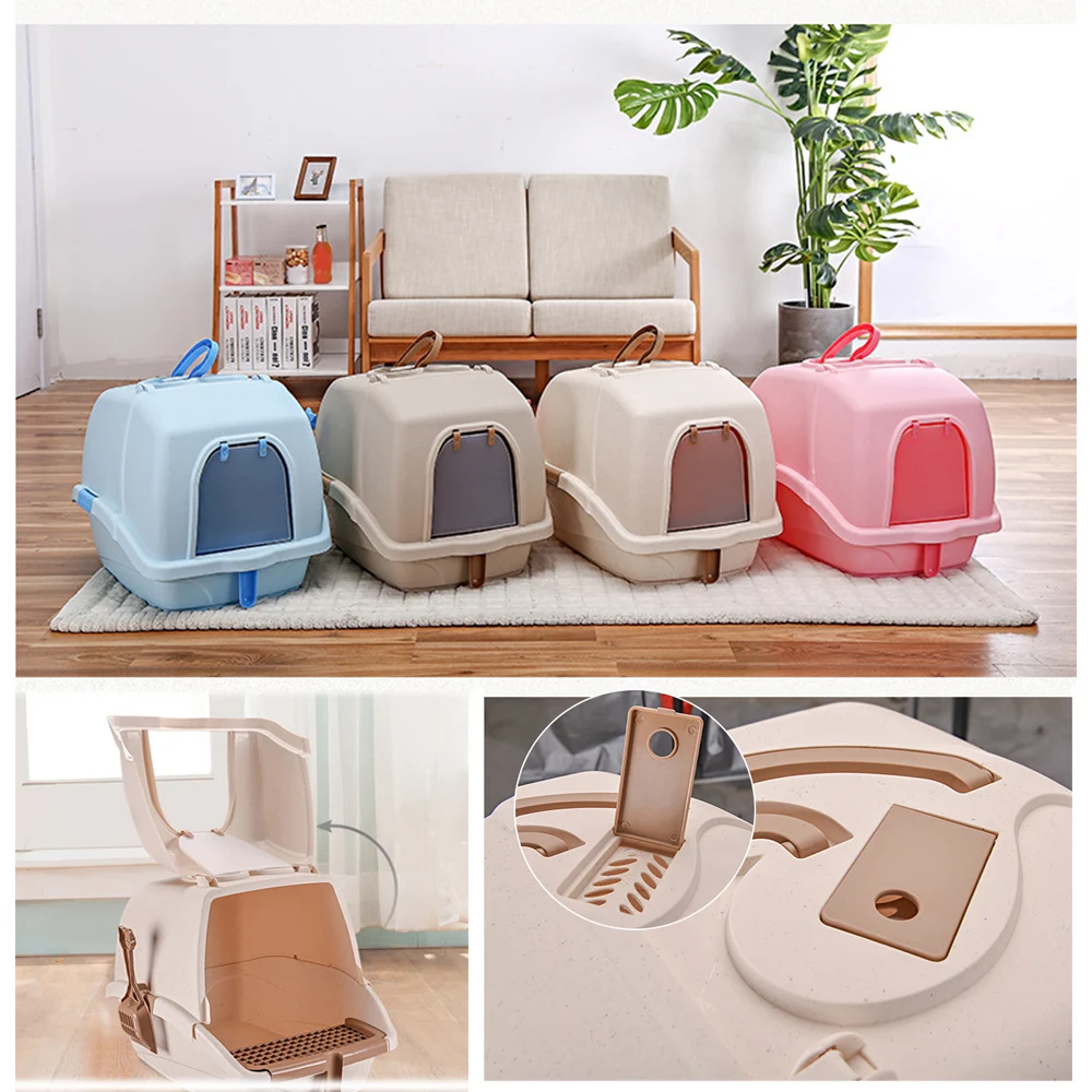 Oversized Cat Litter Box Fully Enclosed Detachable Garbage Bin with Carrying Handle Deodorant Splash-Proof Litter Pan new
Oversized Cat Litter Box Fully Enclosed Detachable Garbage Bin with Carrying Handle Deodorant Splash-Proof Litter Pan new