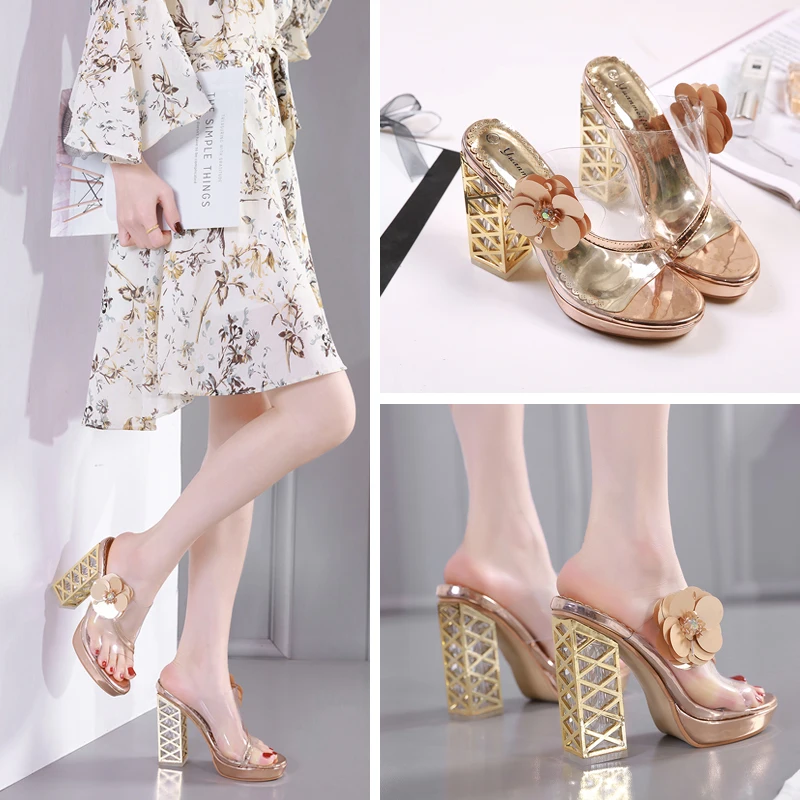 Women's sandal new crystal thick-heeled high-heeled platform flower sandals toe banquet dress all-match fashionable
Women's sandal new crystal thick-heeled high-heeled platform flower sandals toe banquet dress all-match fashionable