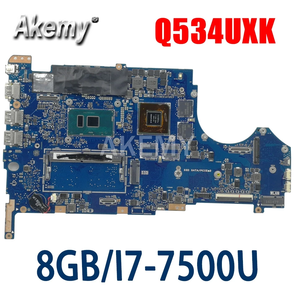 Mainboard For ASUS Q534UXK Q534UX UX560UX UX560UXK Q524UX Q524UXK Laptop motherboard 8G/I7-7500U GTX950M/V2G
Mainboard For ASUS Q534UXK Q534UX UX560UX UX560UXK Q524UX Q524UXK Laptop motherboard 8G/I7-7500U GTX950M/V2G