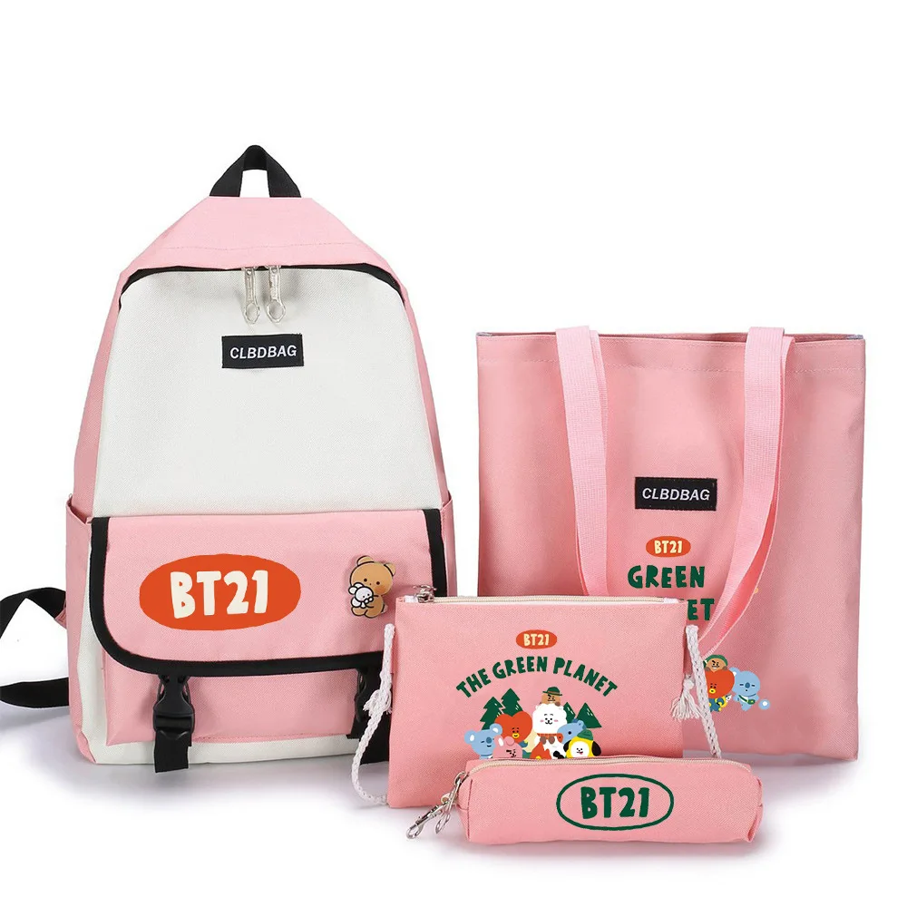 BT21 Plush Canvas Backpack 4PCS/SET Backpack Kpop Star Group Fans Combination suit Bangtan Boys Cartoon Colorful Fashion bag
BT21 Plush Canvas Backpack 4PCS/SET Backpack Kpop Star Group Fans Combination suit Bangtan Boys Cartoon Colorful Fashion bag