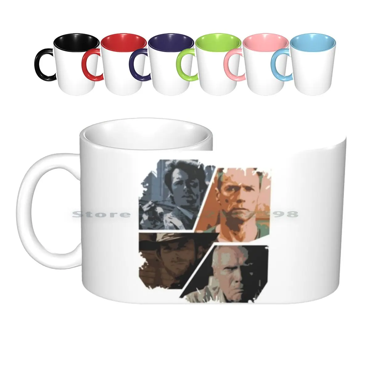 

Best Of Clint Eastwood Ceramic Mugs Coffee Cups Milk Tea Mug Clint Eastwood Movie Film Cinema Good Bud Ugly Dirty Harry