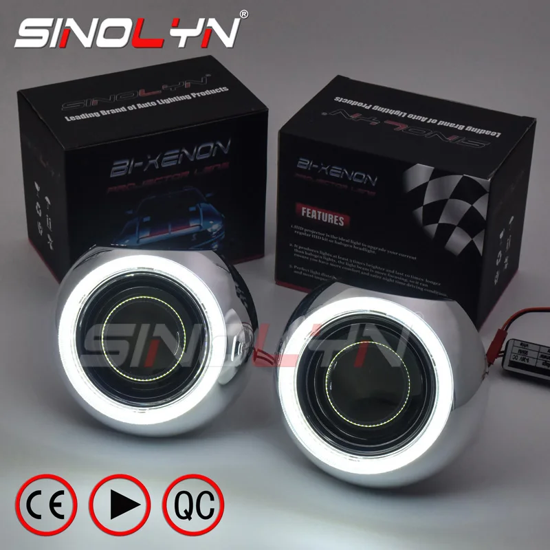 Sinolyn Angel Eyes Bi Xenon Projector Lenses For Headlights H4 H7 Daytime Running Lights 2.5 Inch Car Light Lamp Car Accessories
Sinolyn Angel Eyes Bi Xenon Projector Lenses For Headlights H4 H7 Daytime Running Lights 2.5 Inch Car Light Lamp Car Accessories