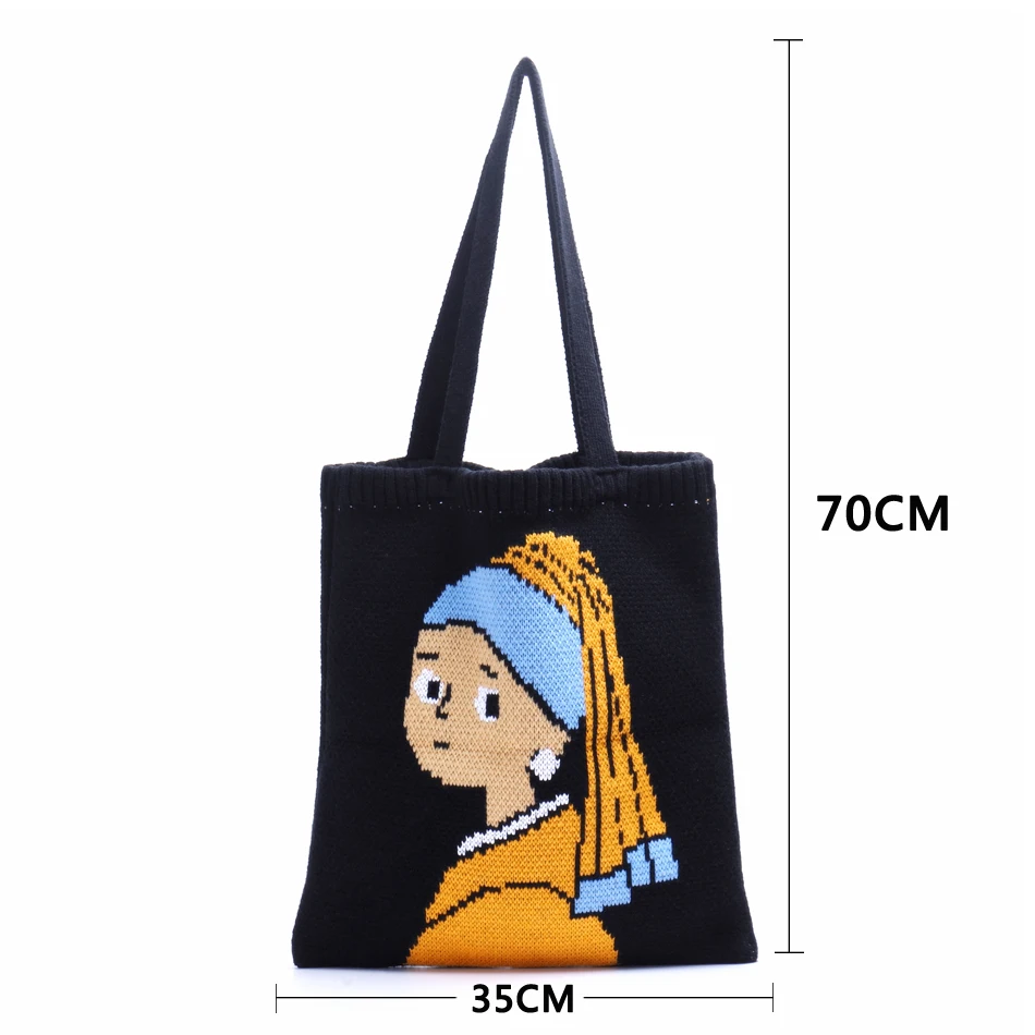 Knitting College Style Chic Tote Shoulder Bag Cute Girls Crochet Woolen Shopping Large Capacity Bag Female Daily Handbag
Knitting College Style Chic Tote Shoulder Bag Cute Girls Crochet Woolen Shopping Large Capacity Bag Female Daily Handbag