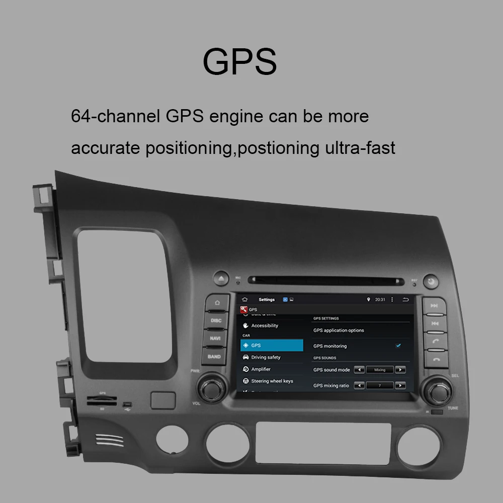 Автомобильный GPS-навигатор Android 10 0 для Honda Civic 2006-2011 радиоприемник с 8-ядерным