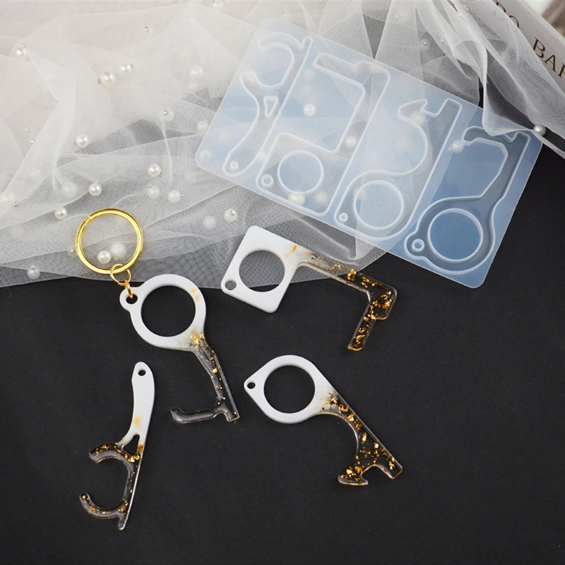 Zero Touch Keychain Resin Casting Mold Open Door Helper Contactless Assistant Safety Keychain Mold Jewelry Making Tools
Zero Touch Keychain Resin Casting Mold Open Door Helper Contactless Assistant Safety Keychain Mold Jewelry Making Tools