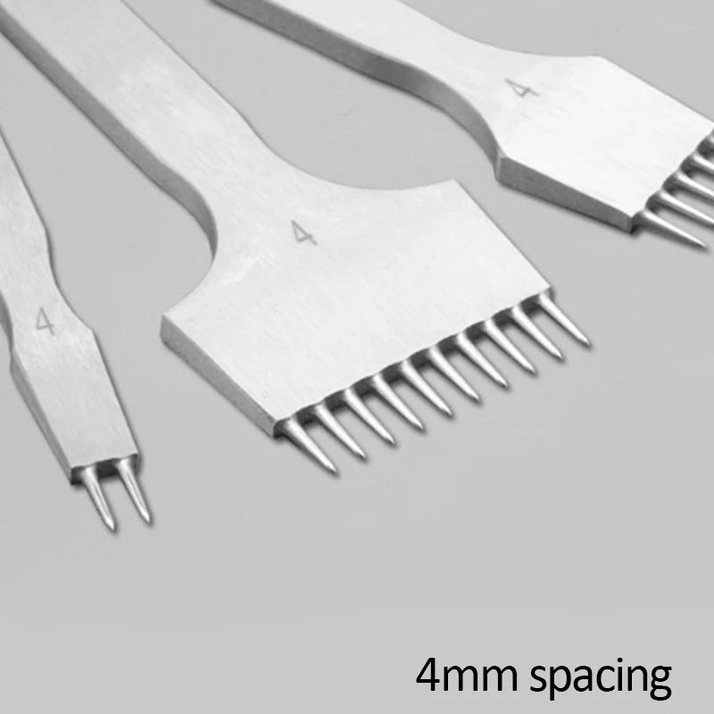 DIY 3/3.38/3.85/4mm 2/5/10 Prong Leather Craft Tools round Hole pricking iron Stitching Punch Chisel Tool Leathercraft Punching
DIY 3/3.38/3.85/4mm 2/5/10 Prong Leather Craft Tools round Hole pricking iron Stitching Punch Chisel Tool Leathercraft Punching