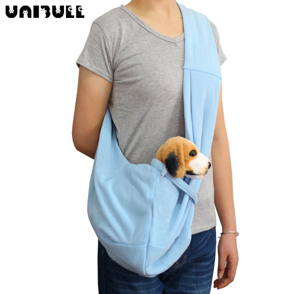 

Сумка на плечо для собак, удобная сетчатая слинг-сумка из ткани Оксфорд, уличный дорожный тоут с одной лямкой, дышащий ранец с диагональю