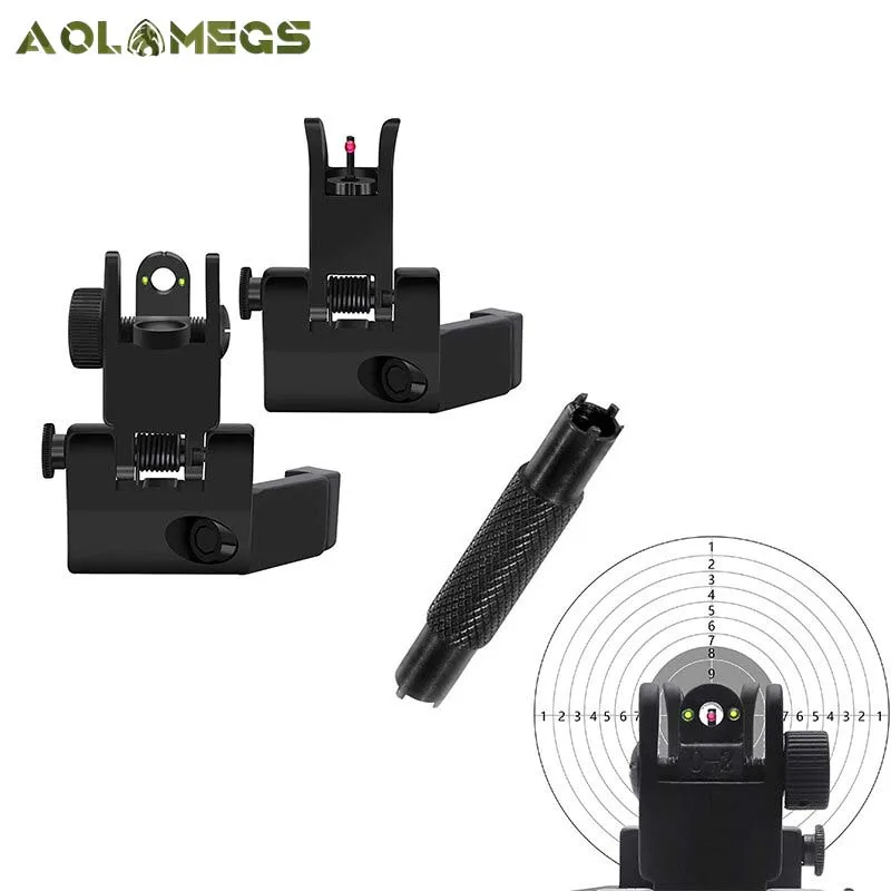 Fiber Optics Iron Sights 45 Degree Flip-up Front and Rear Sights with Red and Green Dots Fiber Optic Sight Fiber Adjustment Tool
Fiber Optics Iron Sights 45 Degree Flip-up Front and Rear Sights with Red and Green Dots Fiber Optic Sight Fiber Adjustment Tool