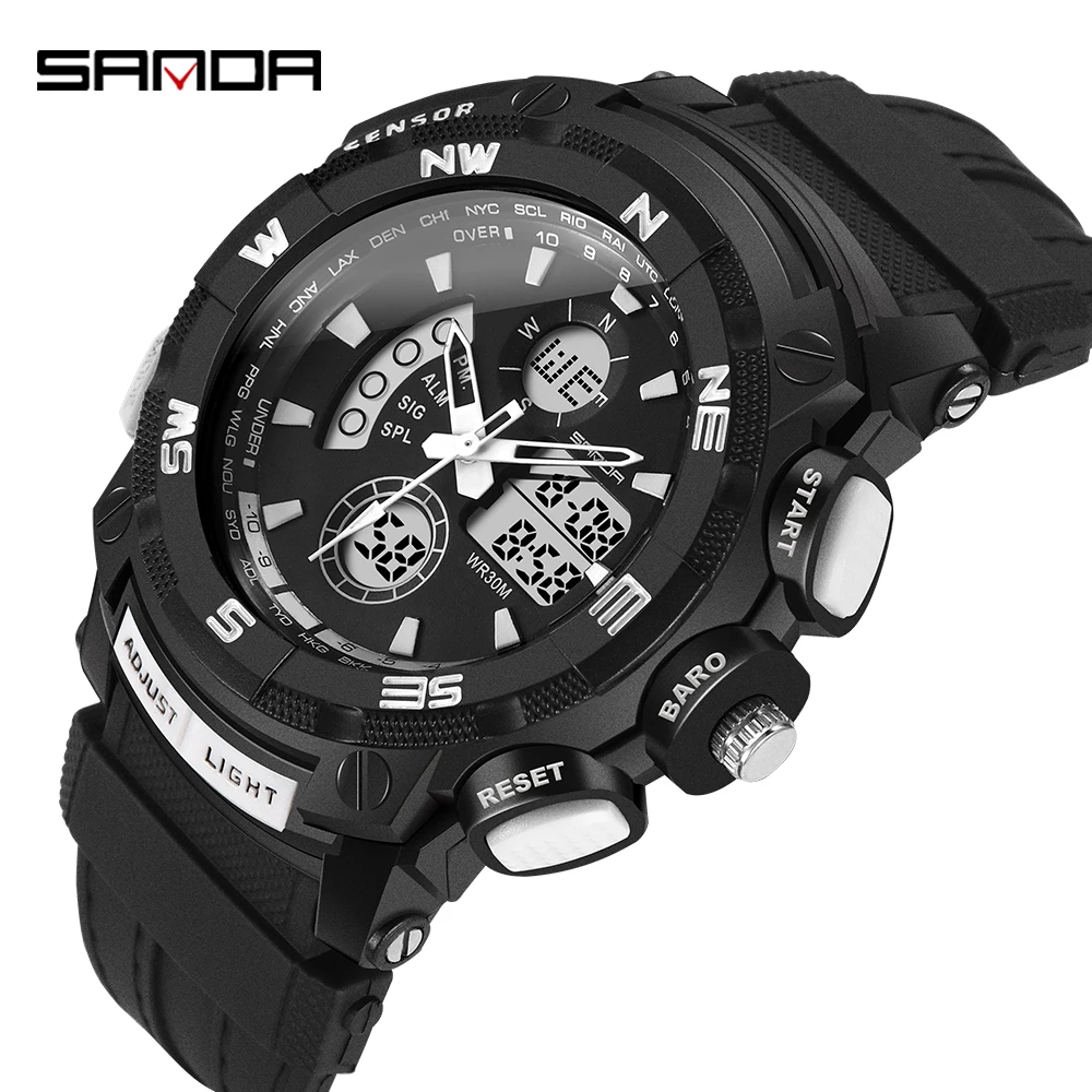 Sanda Top Brnad Fashion Men's Watch Waterproof Multifunction Led Men Date Outdoor Sports Digital Wristwatches Relogio Masculino
Sanda Top Brnad Fashion Men's Watch Waterproof Multifunction Led Men Date Outdoor Sports Digital Wristwatches Relogio Masculino