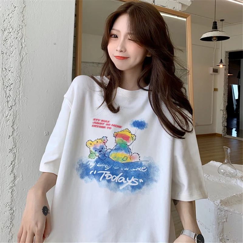 American Style Retro Europe and America Hiphop Short Sleeve T-shirt Women's Loose Korean Style Ins Trendy Harajuku Style BF Half
American Style Retro Europe and America Hiphop Short Sleeve T-shirt Women's Loose Korean Style Ins Trendy Harajuku Style BF Half