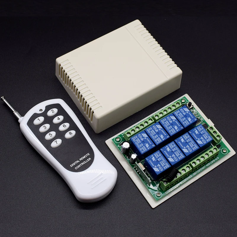 DC 12V 24V 8 CH channel RF беспроводной пульт дистанционного управления переключатель и