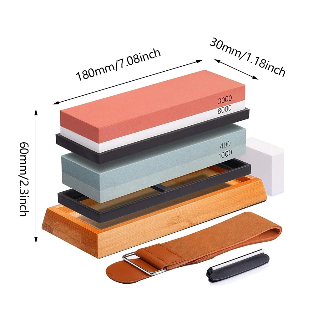 Sharpening Stone Set 400/1000 3000/8000 Whetstone With Non Slip Bamboo Base Kitchen Sharpening Stone Knife Sharpener Whetstone
Sharpening Stone Set 400/1000 3000/8000 Whetstone With Non Slip Bamboo Base Kitchen Sharpening Stone Knife Sharpener Whetstone