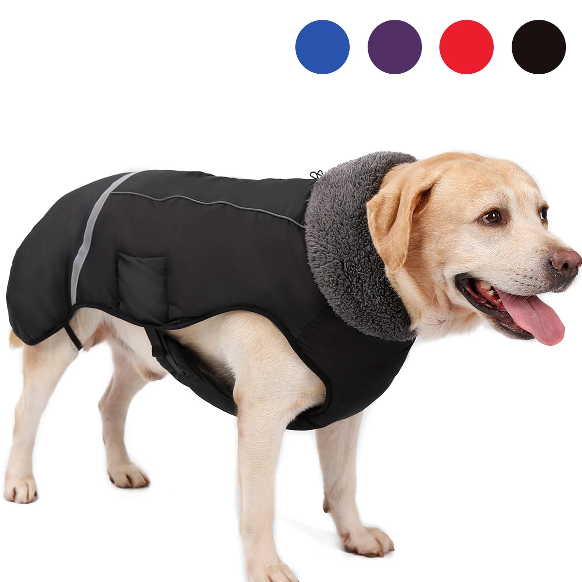 Winter Fur Collar Costume Reflective Thicken Warm Dog Clothes Pet Padded Winter Jacket Vest Big Dogs Warm Pet Clothing
Winter Fur Collar Costume Reflective Thicken Warm Dog Clothes Pet Padded Winter Jacket Vest Big Dogs Warm Pet Clothing