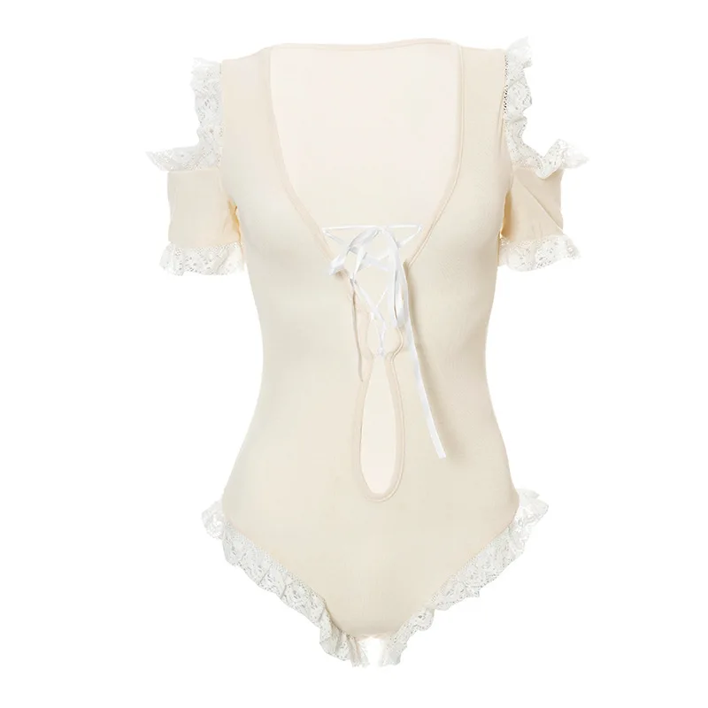 Inscutee Summer Sexy Bandage Lace Bodysuits Women Fairy Grunge Vintage Hollow Out Bodycon Bodysuit Y2k E-girl 90s Casual Clothes
Inscutee Summer Sexy Bandage Lace Bodysuits Women Fairy Grunge Vintage Hollow Out Bodycon Bodysuit Y2k E-girl 90s Casual Clothes