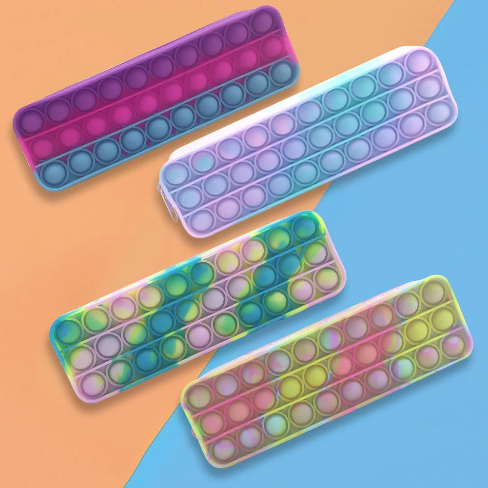 Силиконовый чехол для карандаша с пузырьковым наконечником, антистрессовые ремесла для декомпрессии