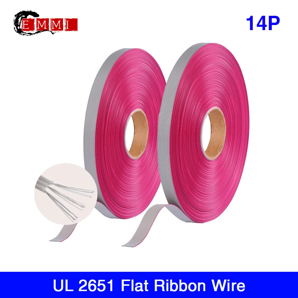 76 meters Gray Flat Ribbon Data Cable Wire 14 Cores 28AWG UL2651 300V PVC material Tinned copper for LED display
76 meters Gray Flat Ribbon Data Cable Wire 14 Cores 28AWG UL2651 300V PVC material Tinned copper for LED display