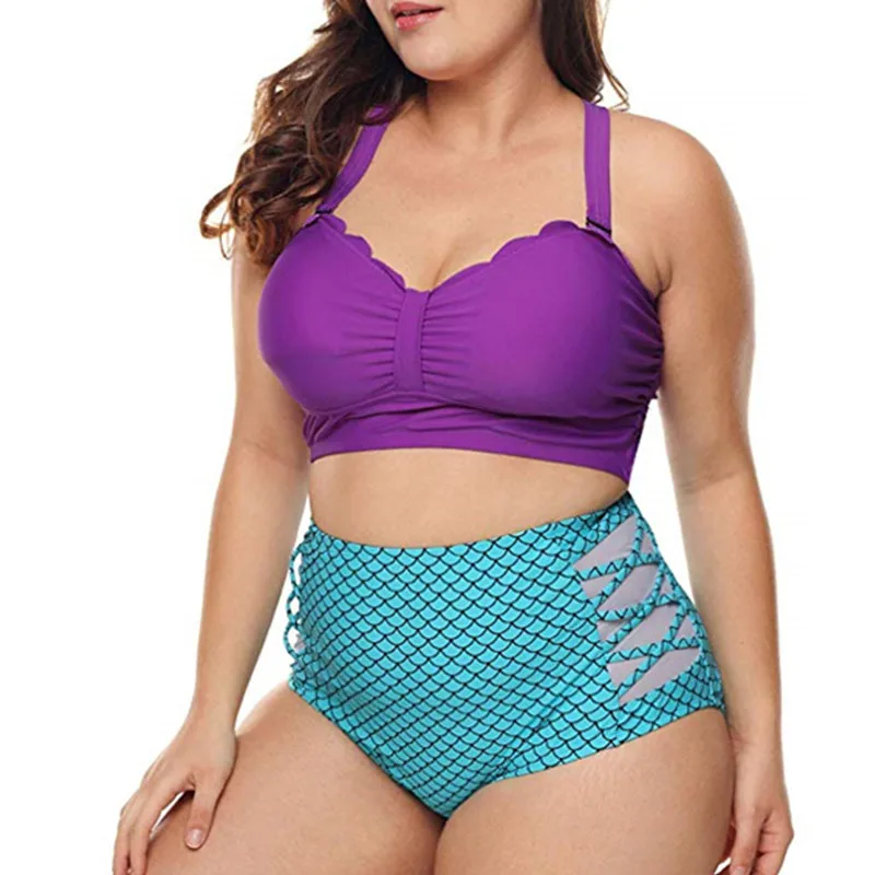 Mermaid Print Plus Size High Waist Bikini Sets For Women Halter Push Up Swimwear 2021 Vintage Mujer Swimsuit Sexy Bathing Suit
Mermaid Print Plus Size High Waist Bikini Sets For Women Halter Push Up Swimwear 2021 Vintage Mujer Swimsuit Sexy Bathing Suit