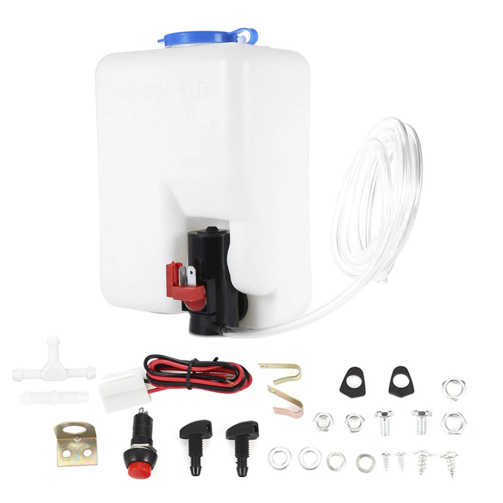 Car Windshield Glass Wiper Systems Universal Washer Tank Water Pump Bottle Reservoir Installation Kit
Car Windshield Glass Wiper Systems Universal Washer Tank Water Pump Bottle Reservoir Installation Kit