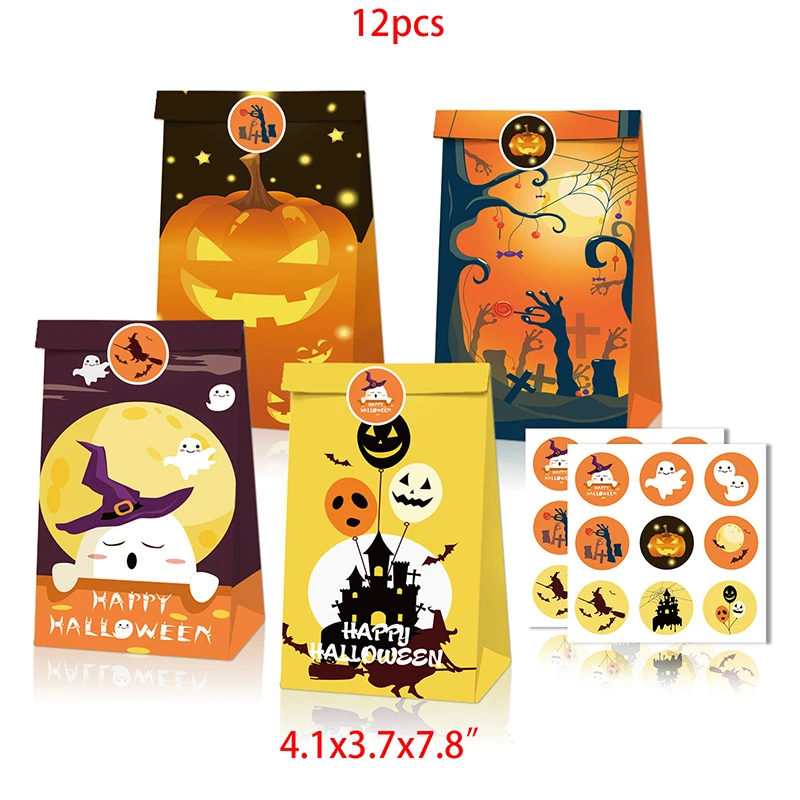 2021 New 12pcs Trick or treat Candy Bag Halloween Craft Paper Bag Horror Pumpkin Ghost Gift Bags Halloween Home Decor Supplies
2021 New 12pcs Trick or treat Candy Bag Halloween Craft Paper Bag Horror Pumpkin Ghost Gift Bags Halloween Home Decor Supplies