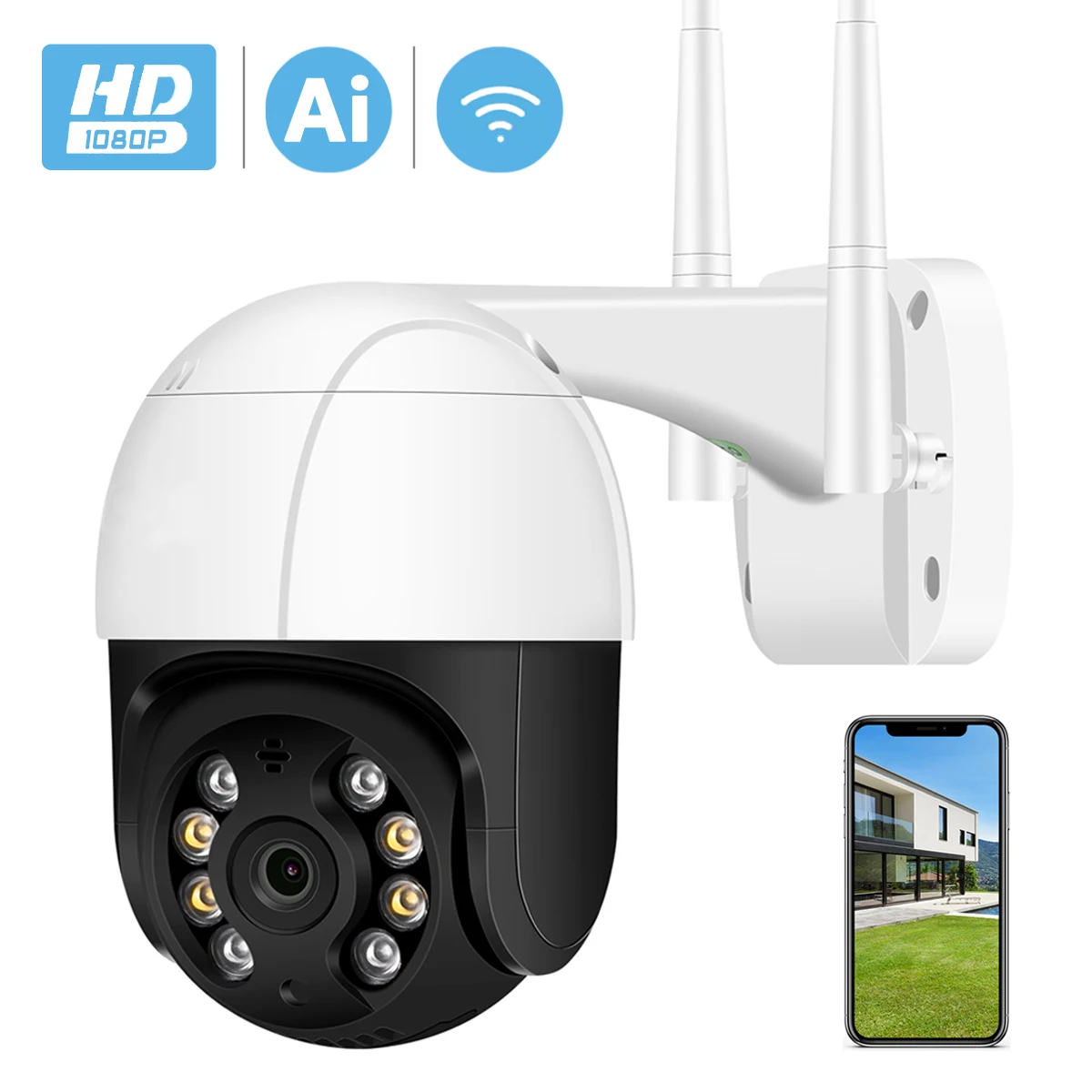 PTZ WiFi IP Camera CCTV Outdoor 4X Digital Zoom AI Human Detect Two Way Audio SD Card Slot PTZ Security Wifi Camera
PTZ WiFi IP Camera CCTV Outdoor 4X Digital Zoom AI Human Detect Two Way Audio SD Card Slot PTZ Security Wifi Camera