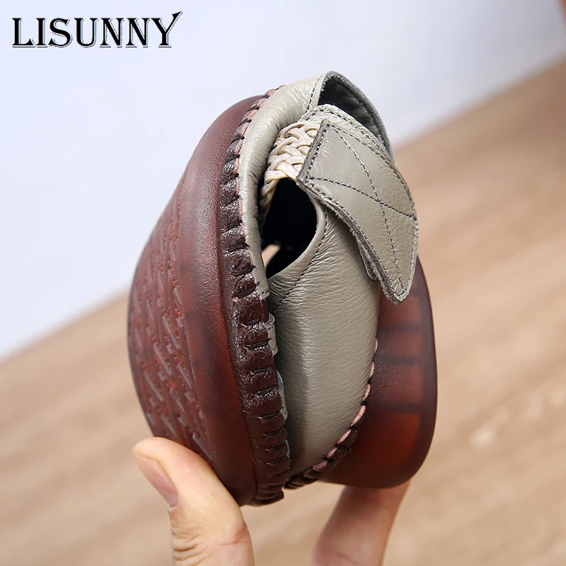 LISUNNY Hollow Genuine Leather Breathable Soft Flat Sandals Summer Women Shoes Woman Casual Solid Buckle Strap Ladies Sandals 
LISUNNY Hollow Genuine Leather Breathable Soft Flat Sandals Summer Women Shoes Woman Casual Solid Buckle Strap Ladies Sandals