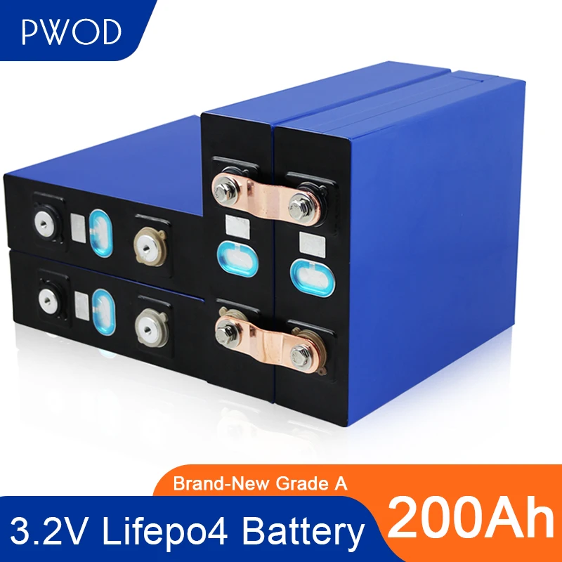 PWOD 16PCS 3.2v 200Ah LifePo4 lithium Battery Pack For DIY Cells Solar Energy Storage Electric Car Golf Cart EU US Tax Free
PWOD 16PCS 3.2v 200Ah LifePo4 lithium Battery Pack For DIY Cells Solar Energy Storage Electric Car Golf Cart EU US Tax Free