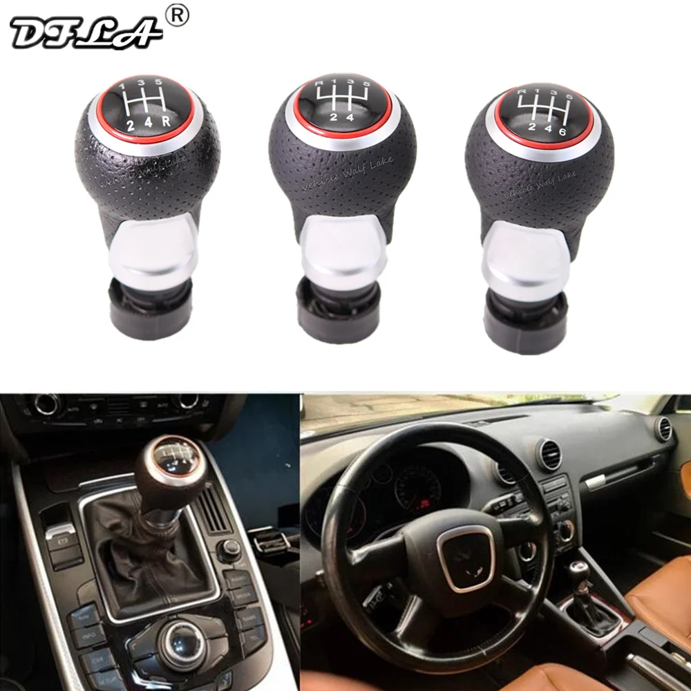 Ручка переключения передач из натуральной кожи для Audi Q5 8R 2009 2010 2011 2012 2013 2014 2016 2017 5