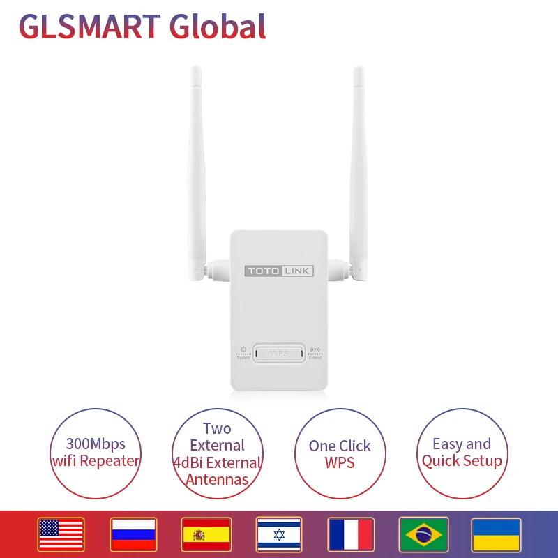 WI FI удлинитель 300 Мбит/с Беспроводной Интернет для головок 2 4 Ghz Dual антенна дома Wi Fi