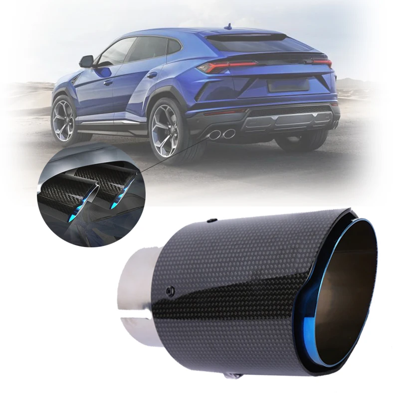 GEETHA Car styling Exhaust Muffler Tail Pipes Stainless Steel Pipe Glossy Carbon Tip Tail Universal Real End Tip Car Accessories
GEETHA Car styling Exhaust Muffler Tail Pipes Stainless Steel Pipe Glossy Carbon Tip Tail Universal Real End Tip Car Accessories