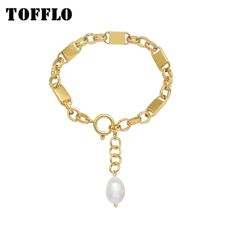 TOFFLO Stainless Steel Jewelry Square Chain Splicing Bracelet Tassel Natural Freshwater Pearl Fashion Bracelet For Women BSE275
TOFFLO Stainless Steel Jewelry Square Chain Splicing Bracelet Tassel Natural Freshwater Pearl Fashion Bracelet For Women BSE275