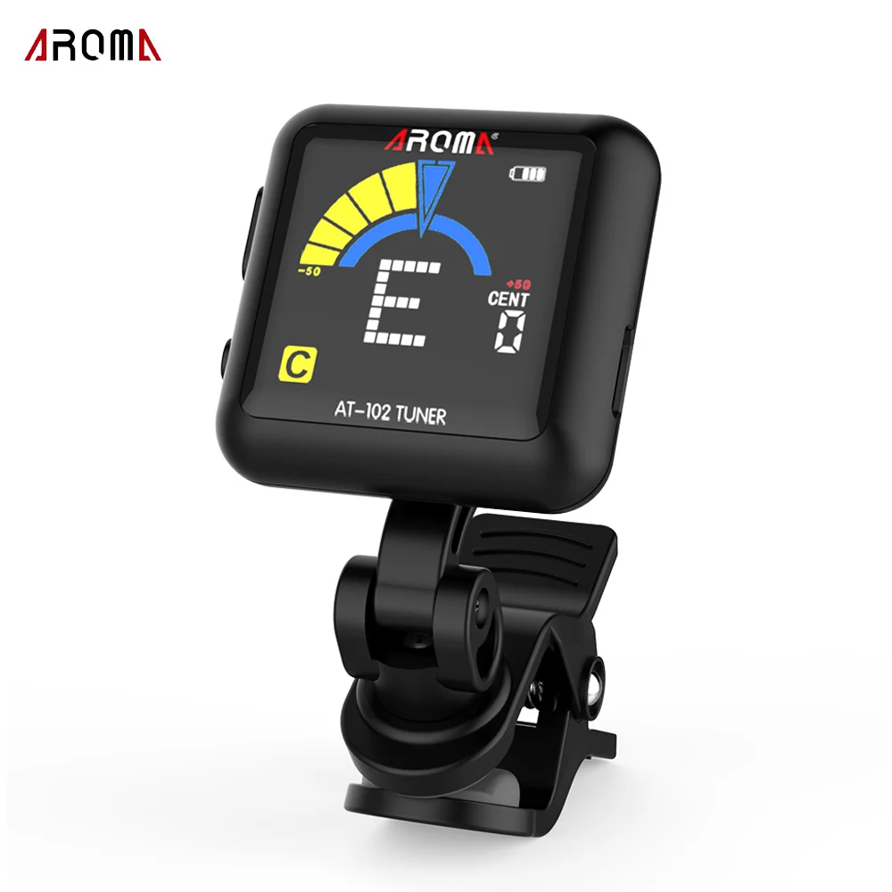 AROMA AT-102 Rechargeable Electronic Tuner Rotatable Clip-on with USB Cable for Chromatic Guitar Bass Ukulele Violin
AROMA AT-102 Rechargeable Electronic Tuner Rotatable Clip-on with USB Cable for Chromatic Guitar Bass Ukulele Violin