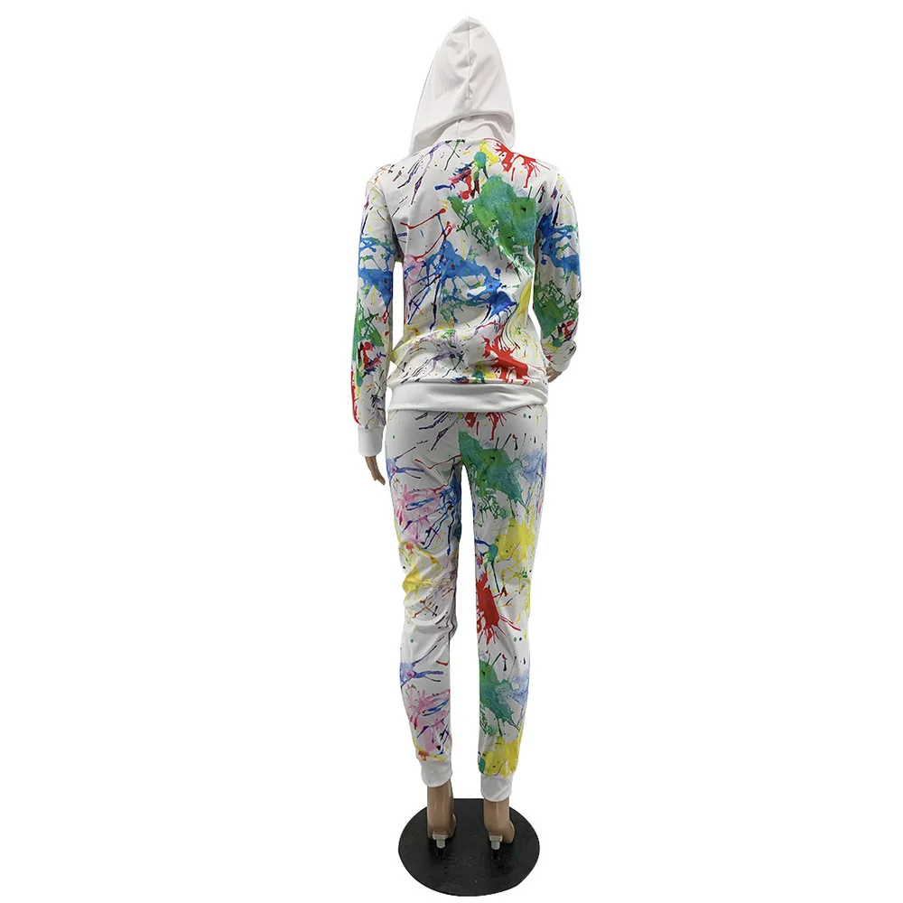 Splash Ink Graffiti Print Two Piece Set Women's Sport Suit Hooded Long Sleeve Sweatshirt Top and Bodycon Pant Activewear Outfits
Splash Ink Graffiti Print Two Piece Set Women's Sport Suit Hooded Long Sleeve Sweatshirt Top and Bodycon Pant Activewear Outfits
