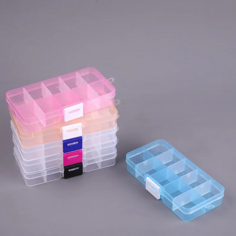 10 Slots Plastic Transparent Storage Fine Jewelry Compartment Adjustable Container for Beads Earring Boxes Casket for Jewelry 
10 Slots Plastic Transparent Storage Fine Jewelry Compartment Adjustable Container for Beads Earring Boxes Casket for Jewelry