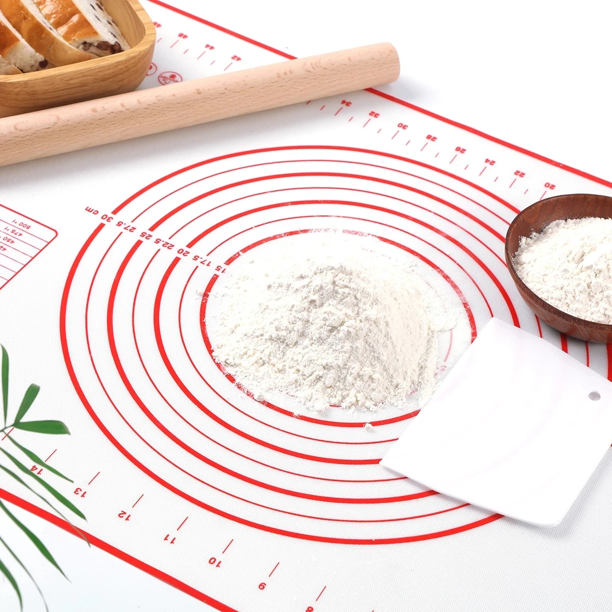 Large Size Silicone Kneading Pad Non-Stick Surface Rolling Dough Mat with Scale Kitchen Cooking Pastry Sheet Oven Liner Bakeware
Large Size Silicone Kneading Pad Non-Stick Surface Rolling Dough Mat with Scale Kitchen Cooking Pastry Sheet Oven Liner Bakeware