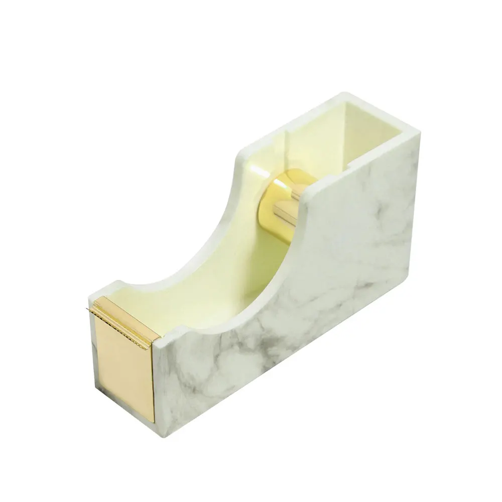 Office 1 Inch Core Desktop Adhesive Marble Cute Desk Gold Tape Dispenser Cutter with Tape
Office 1 Inch Core Desktop Adhesive Marble Cute Desk Gold Tape Dispenser Cutter with Tape