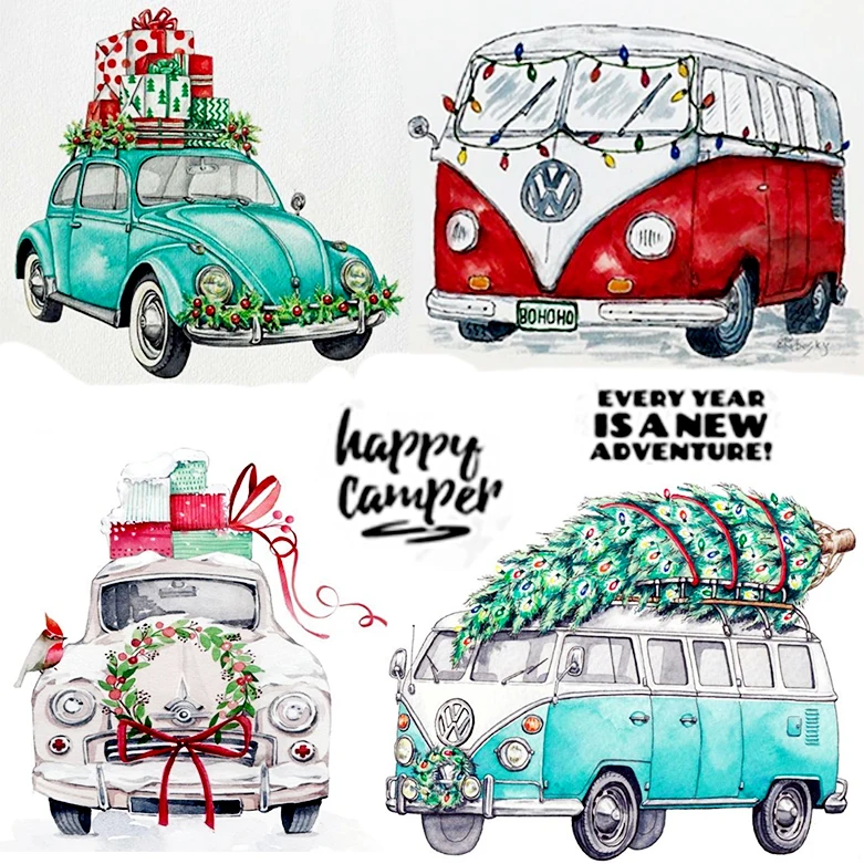 

All Kinds Of Car Transparent Silicone Rubber Stamp And Metal Die Sheet Cling Scrapbooking DIY Cute Pattern Photo Album