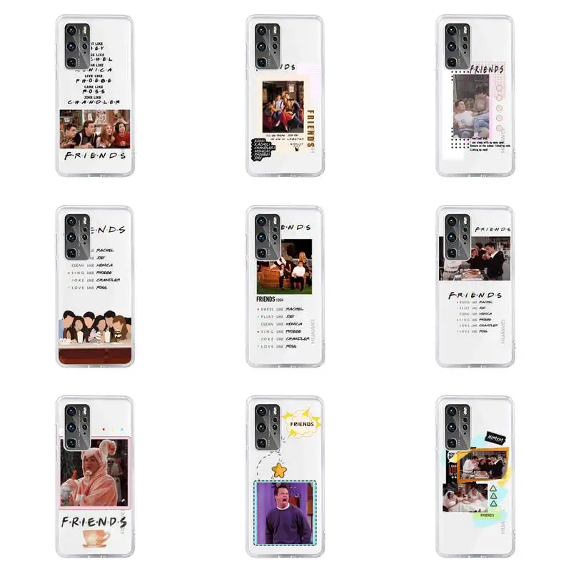 friends TV Phone Case For Huawei P40 P30 P20 Mate Honor 10i 30 20 i 10 40 8x 9x Pro Lite Transparent Cover
friends TV Phone Case For Huawei P40 P30 P20 Mate Honor 10i 30 20 i 10 40 8x 9x Pro Lite Transparent Cover