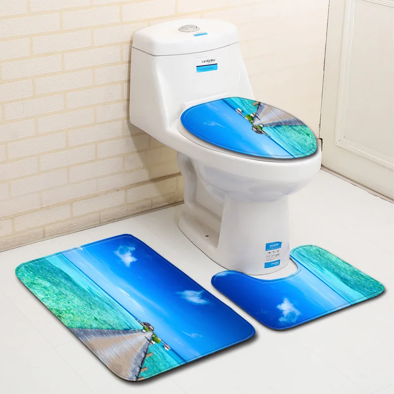 Landscape Painting Pattern Modern Decorative Toilet Cover 3-piece Carpet Decoration Household Bathroom Non-slip Floor Mat Carpet
Landscape Painting Pattern Modern Decorative Toilet Cover 3-piece Carpet Decoration Household Bathroom Non-slip Floor Mat Carpet
