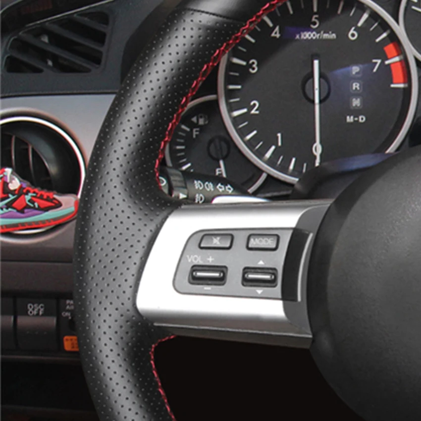 LQTENLEO Black Artificial Leather Hand Car Steering Wheel Cover For Mazda MX-5 (Miata) 2006-2014 RX-8 2008-2013 CX-7 2006-2009 
LQTENLEO Black Artificial Leather Hand Car Steering Wheel Cover For Mazda MX-5 (Miata) 2006-2014 RX-8 2008-2013 CX-7 2006-2009