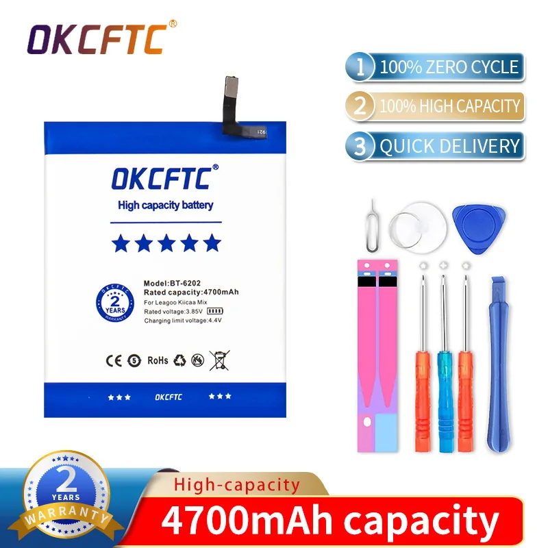 OKCFTC High Quality Battery 4700mAh For LEAGOO M 11 M11 BT-6202 BT6202 BT 6202 Batterie Batteria 
OKCFTC High Quality Battery 4700mAh For LEAGOO M 11 M11 BT-6202 BT6202 BT 6202 Batterie Batteria